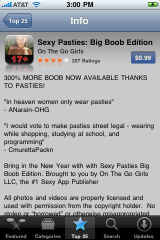 Hands-on testing  proves it: 300% more boob. And they say iPhone apps don&#8217;t increase productivity - pshaw!