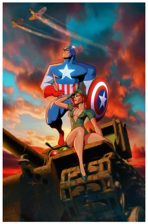 Cap:
&#8220;Get it? Battle of the Bulge?&#8221;
fumettimarvel:
idort:
This has an Advance Wars feel to it.
fuen:
Captain America - The Movie | Carlos Valenzuela
